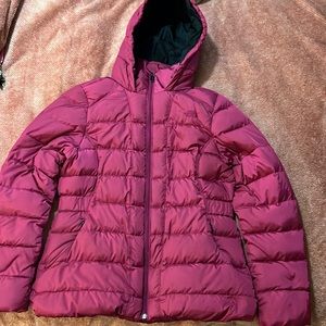 Large Pink The North Face Puffer Jacket